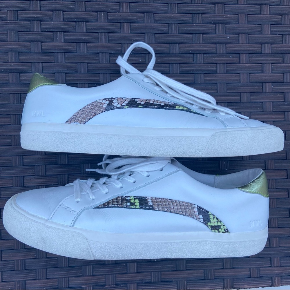 SIDEWALK LOW-TOP SNEAKERS SNAKE METALLIC LEATHER - Picture 9 of 13